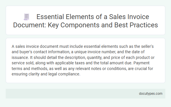 Essential Elements of a Sales Invoice Document: Key Components and Best Practices
