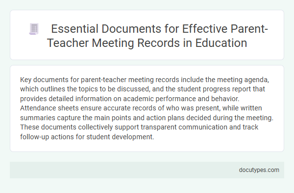 Essential Documents for Effective Parent-Teacher Meeting Records in Education