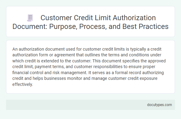 Customer Credit Limit Authorization Document: Purpose, Process, and Best Practices