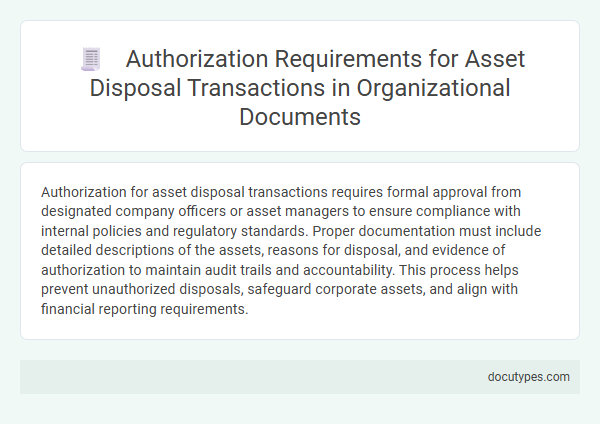 Authorization Requirements for Asset Disposal Transactions in Organizational Documents