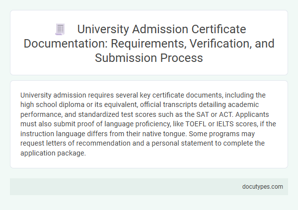 University Admission Certificate Documentation: Requirements, Verification, and Submission Process