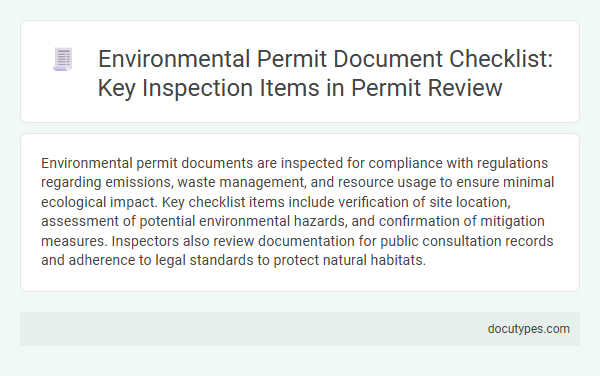 Environmental Permit Document Checklist: Key Inspection Items in Permit Review