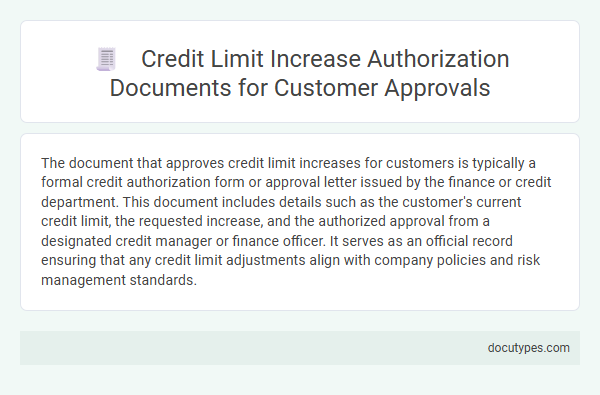 Credit Limit Increase Authorization Documents for Customer Approvals