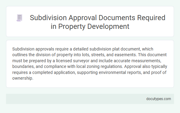 Subdivision Approval Documents Required in Property Development