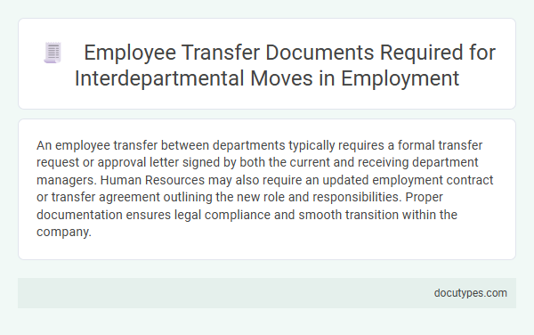 Employee Transfer Documents Required for Interdepartmental Moves in Employment