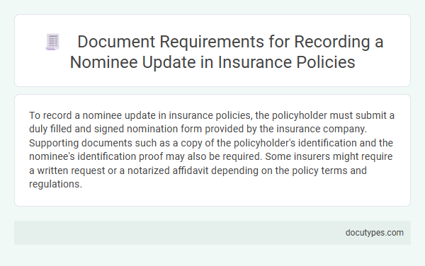 Document Requirements for Recording a Nominee Update in Insurance Policies