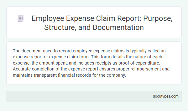 Employee Expense Claim Report: Purpose, Structure, and Documentation
