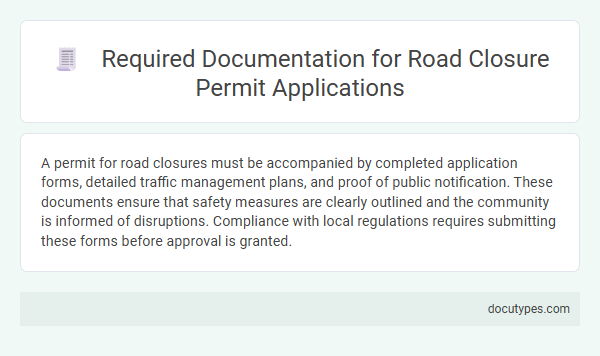 Required Documentation for Road Closure Permit Applications