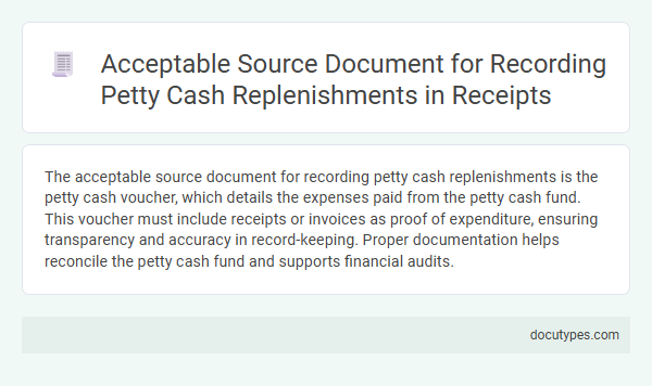 Acceptable Source Document for Recording Petty Cash Replenishments in Receipts