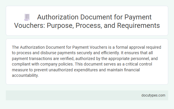 Authorization Document for Payment Vouchers: Purpose, Process, and Requirements