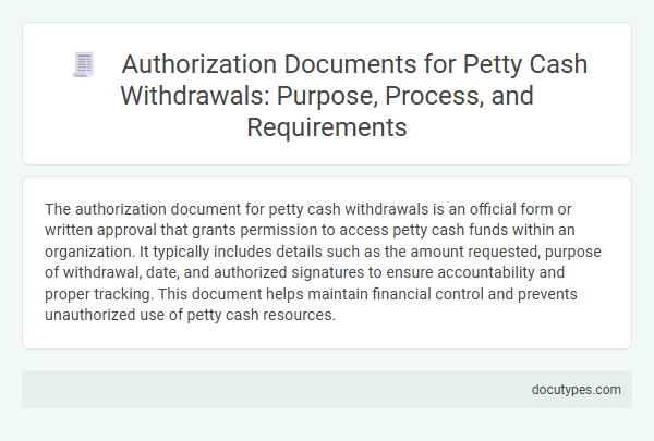 Authorization Documents for Petty Cash Withdrawals: Purpose, Process, and Requirements