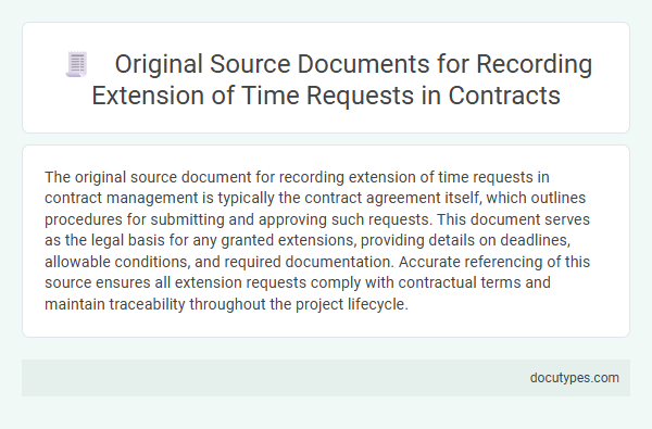 Original Source Documents for Recording Extension of Time Requests in Contracts