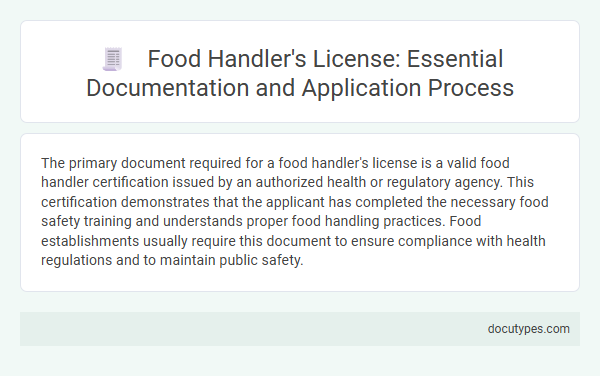 Food Handler's License: Essential Documentation and Application Process