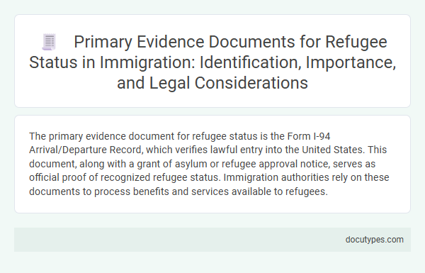 Primary Evidence Documents for Refugee Status in Immigration: Identification, Importance, and Legal Considerations