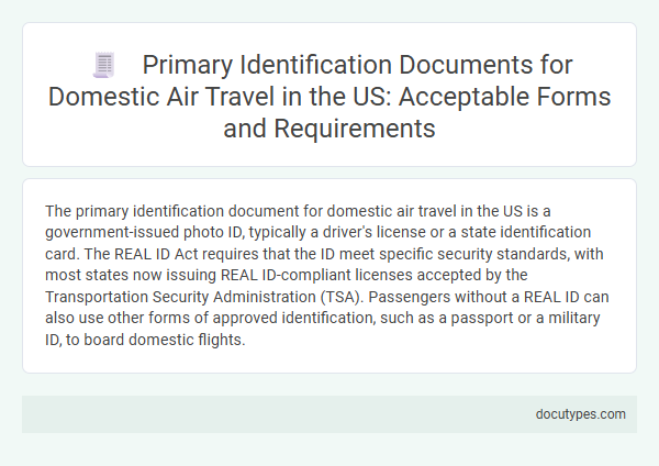 Primary Identification Documents for Domestic Air Travel in the US: Acceptable Forms and Requirements