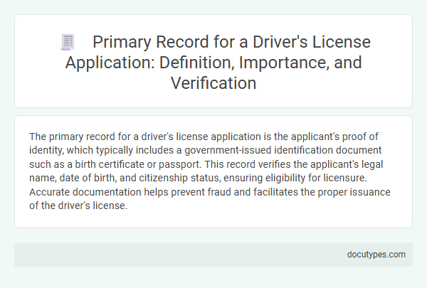 Primary Record for a Driver's License Application: Definition, Importance, and Verification