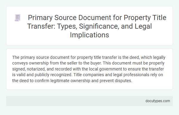 Primary Source Document for Property Title Transfer: Types, Significance, and Legal Implications