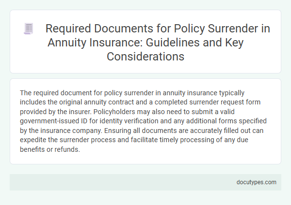Required Documents for Policy Surrender in Annuity Insurance: Guidelines and Key Considerations
