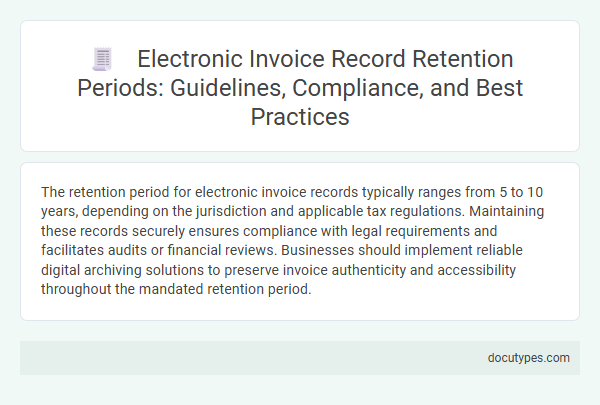 Electronic Invoice Record Retention Periods: Guidelines, Compliance, and Best Practices
