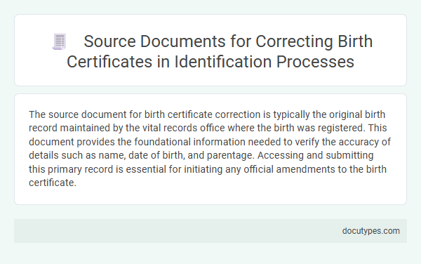 Source Documents for Correcting Birth Certificates in Identification Processes