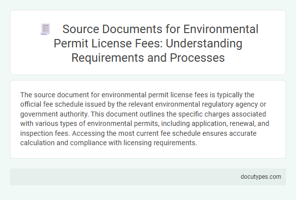 Source Documents for Environmental Permit License Fees: Understanding Requirements and Processes