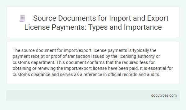 Source Documents for Import and Export License Payments: Types and Importance