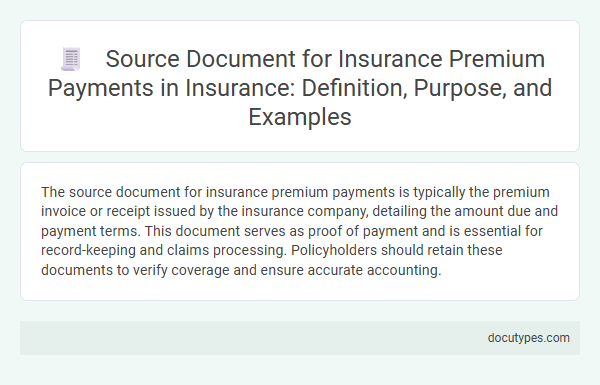 Source Document for Insurance Premium Payments in Insurance: Definition, Purpose, and Examples