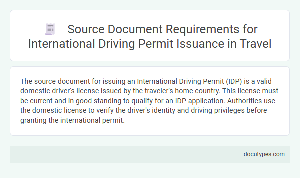 Source Document Requirements for International Driving Permit Issuance in Travel