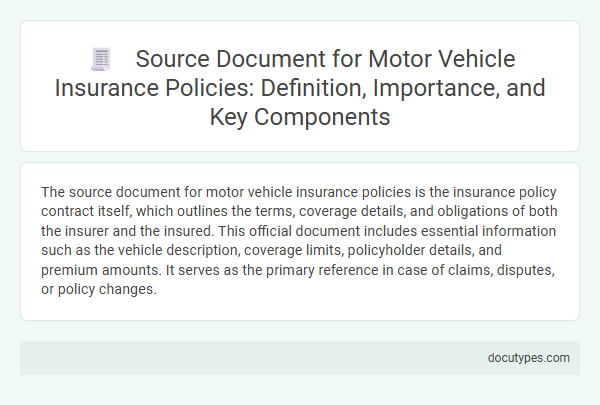 Source Document for Motor Vehicle Insurance Policies: Definition, Importance, and Key Components