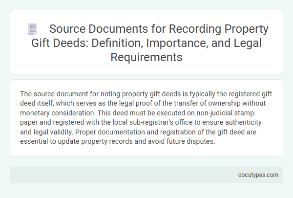 Source Documents for Recording Property Gift Deeds: Definition, Importance, and Legal Requirements