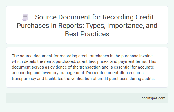 Source Document for Recording Credit Purchases in Reports: Types, Importance, and Best Practices