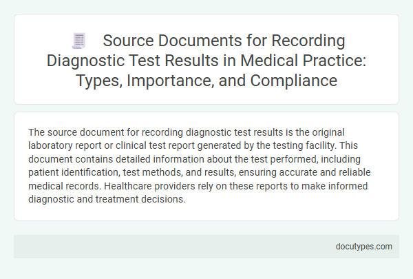 Source Documents for Recording Diagnostic Test Results in Medical Practice: Types, Importance, and Compliance