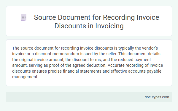 Source Document for Recording Invoice Discounts in Invoicing