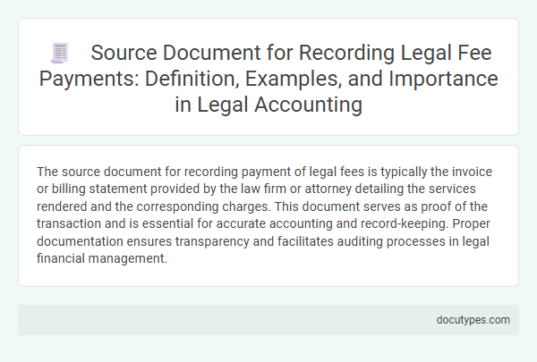Source Document for Recording Legal Fee Payments: Definition, Examples, and Importance in Legal Accounting