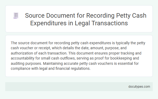 Source Document for Recording Petty Cash Expenditures in Legal Transactions