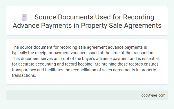 Source Documents Used for Recording Advance Payments in Property Sale Agreements