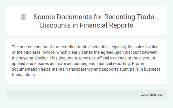 Source Documents for Recording Trade Discounts in Financial Reports