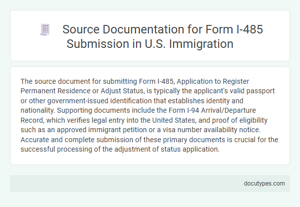 Source Documentation for Form I-485 Submission in U.S. Immigration