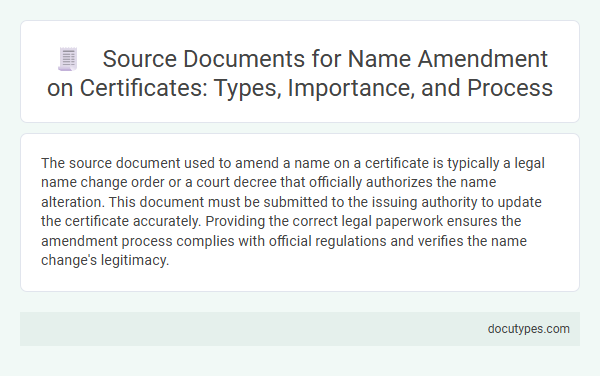 Source Documents for Name Amendment on Certificates: Types, Importance, and Process