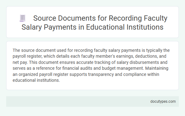 Source Documents for Recording Faculty Salary Payments in Educational Institutions