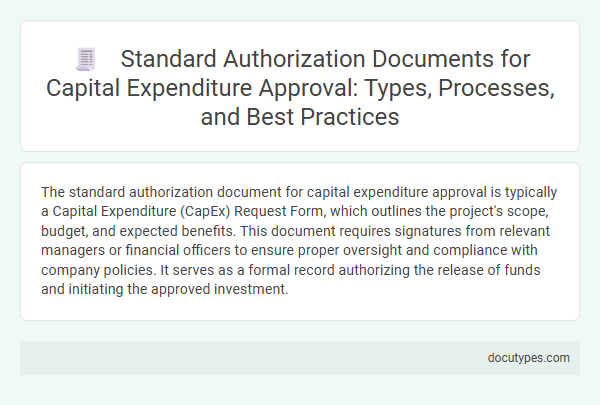 Standard Authorization Documents for Capital Expenditure Approval: Types, Processes, and Best Practices