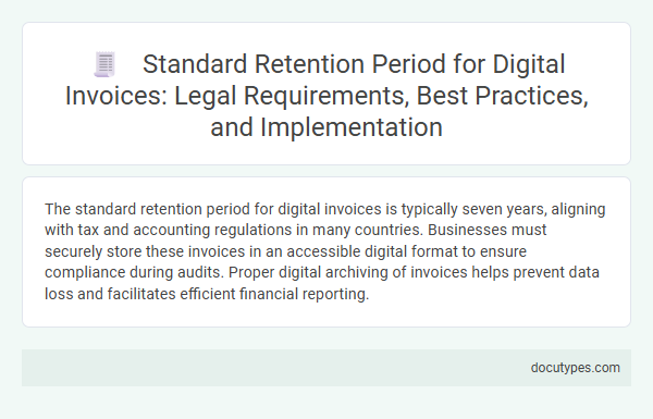 Standard Retention Period for Digital Invoices: Legal Requirements, Best Practices, and Implementation