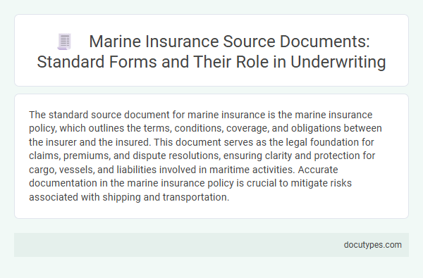 Marine Insurance Source Documents: Standard Forms and Their Role in Underwriting