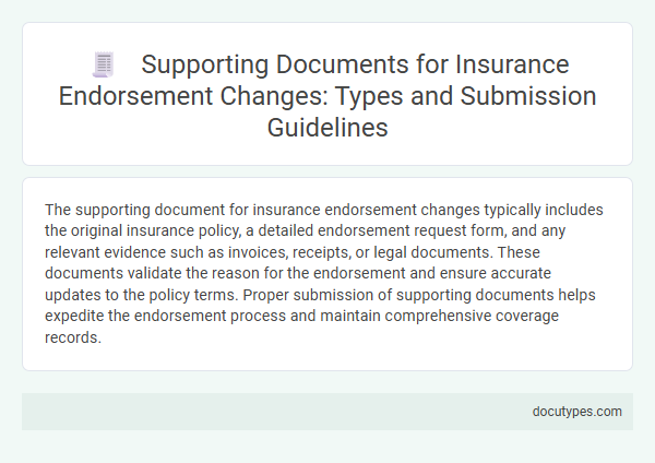 Supporting Documents for Insurance Endorsement Changes: Types and Submission Guidelines