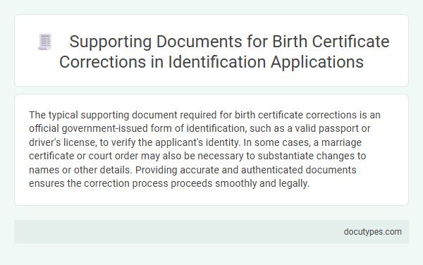 Supporting Documents for Birth Certificate Corrections in Identification Applications