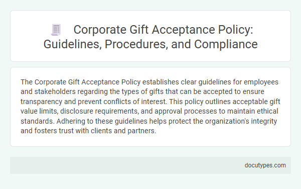 Corporate Gift Acceptance Policy: Guidelines, Procedures, and Compliance