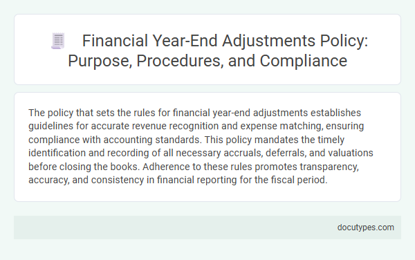 Financial Year-End Adjustments Policy: Purpose, Procedures, and Compliance