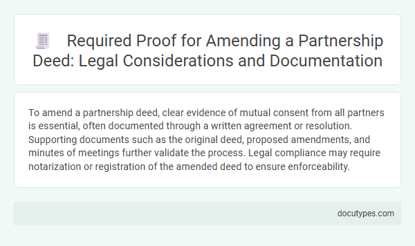 Required Proof for Amending a Partnership Deed: Legal Considerations and Documentation
