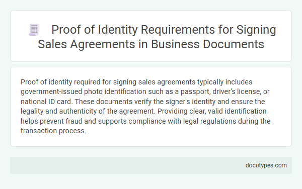 Proof of Identity Requirements for Signing Sales Agreements in Business Documents