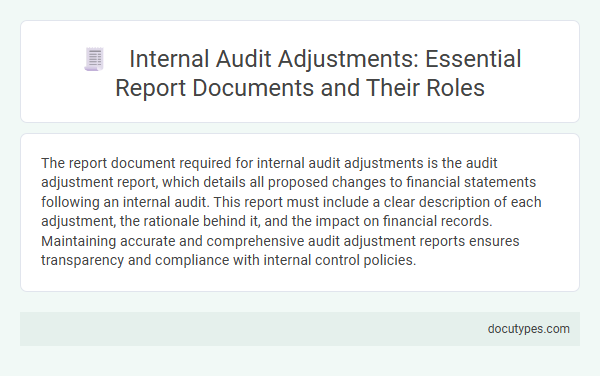 Internal Audit Adjustments: Essential Report Documents and Their Roles